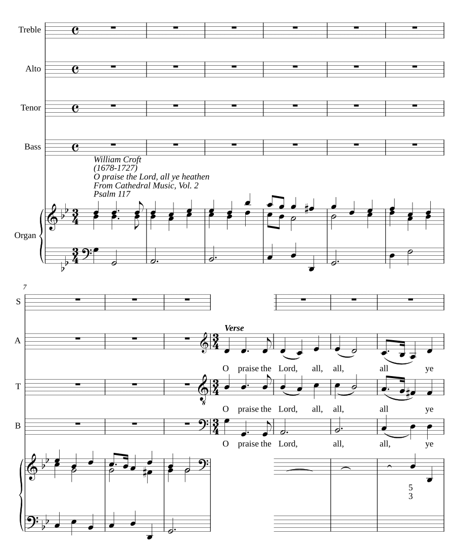 Хвалите Господа, все язычники (O praise the Lord, all ye heathen)