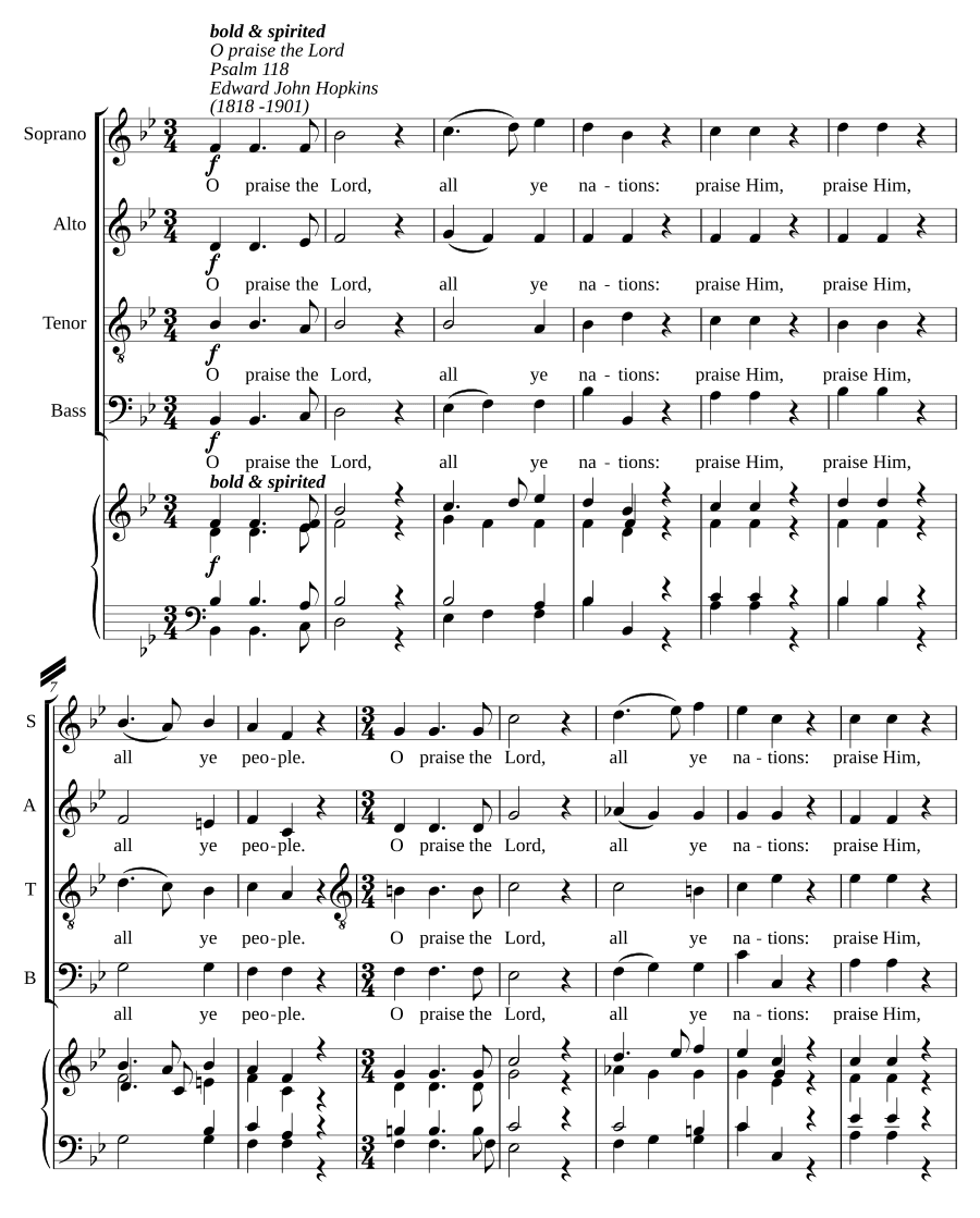 Восхваляйте Господа (O praise the Lord)