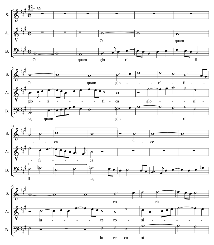 О, как прославлен (O quam glorifica)