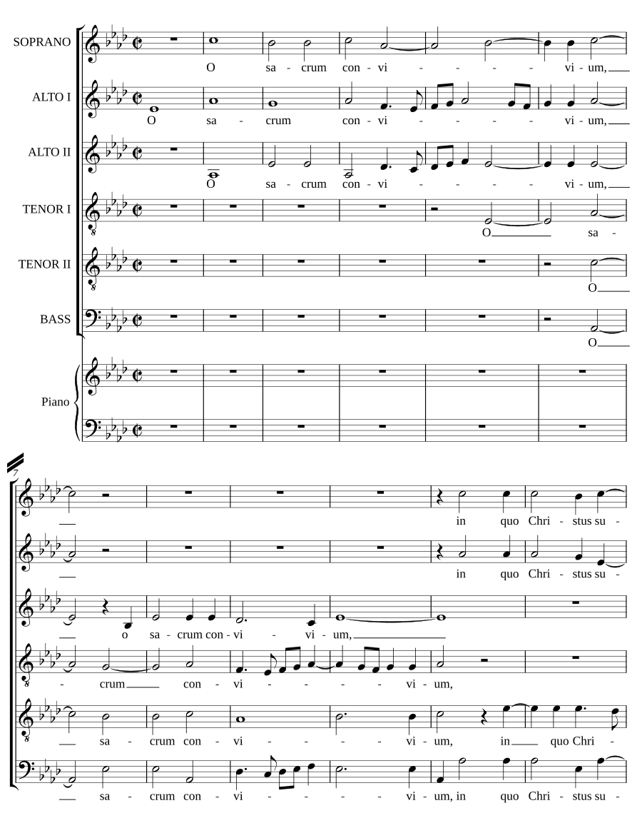 О, святое пиршество a 6 (O sacrum convivium a 6)