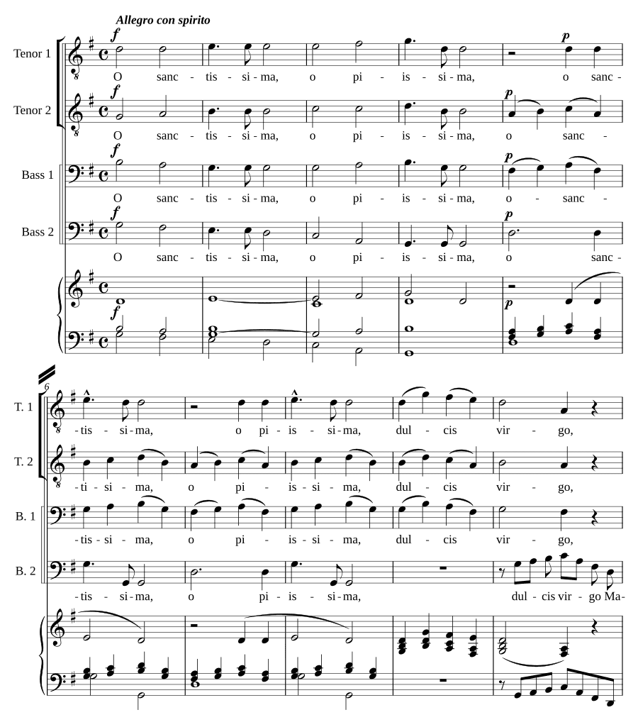О, пречистая (O sanctissima)