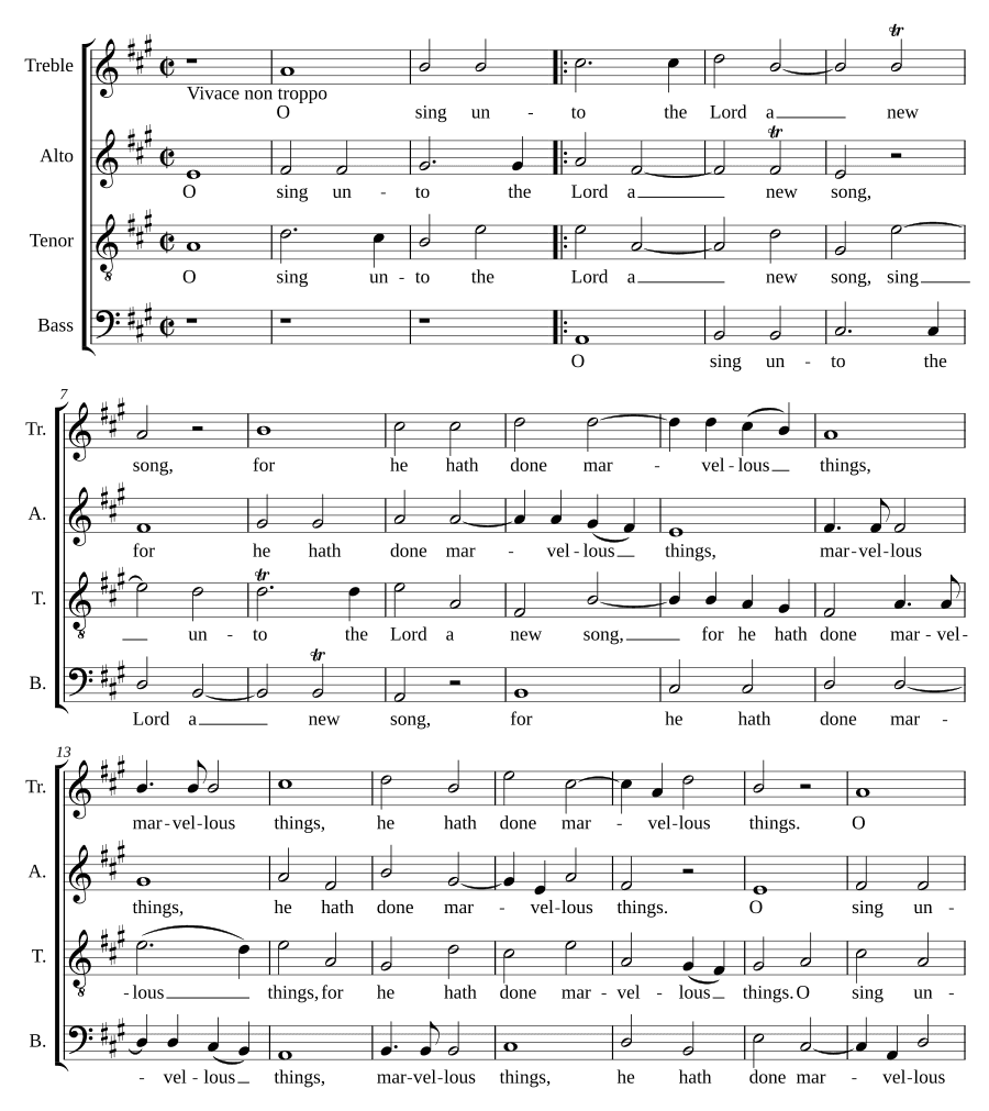 Пойте Господу новую песнь (O sing unto the Lord a new song)