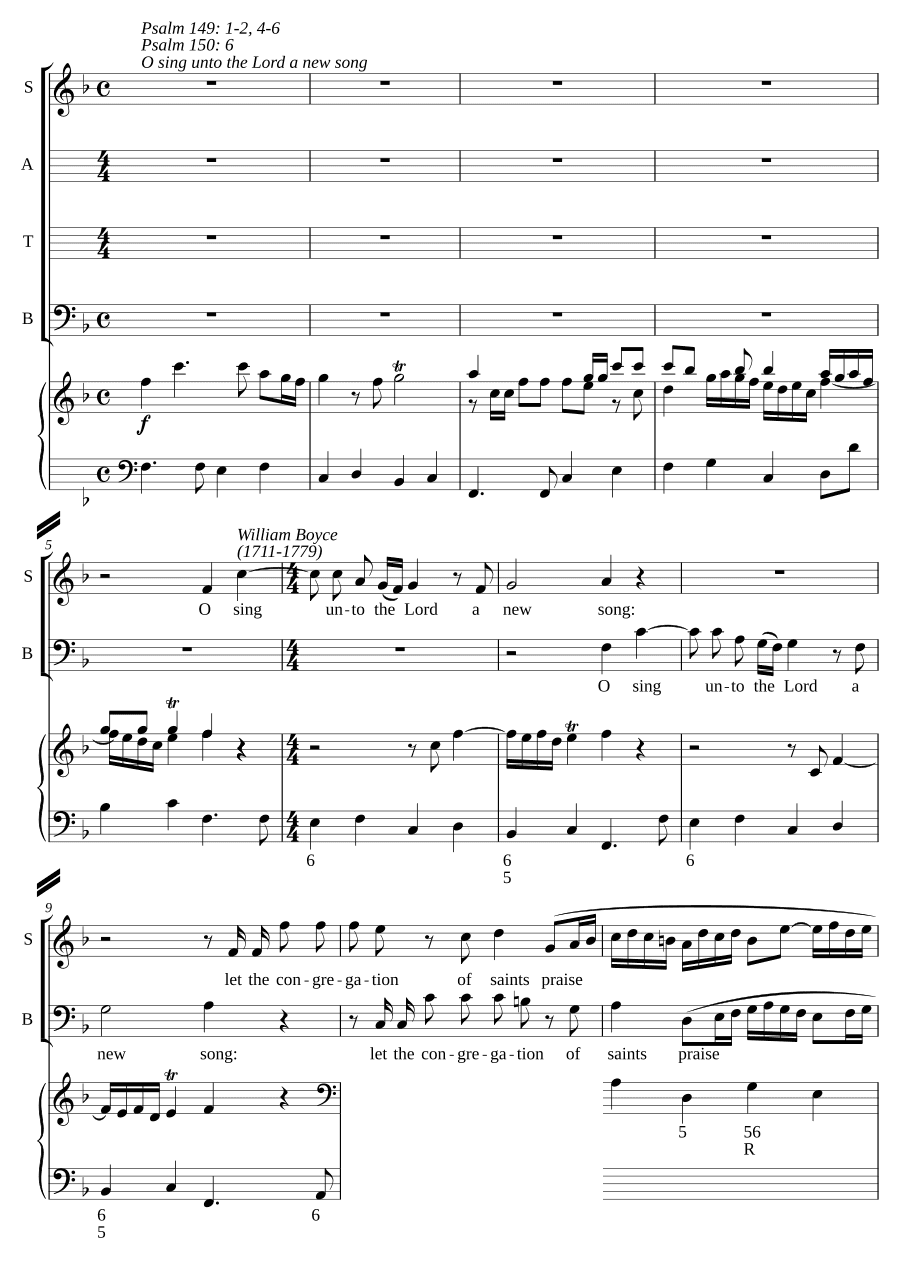 Пойте Господу новую песнь (O sing unto the Lord a new song)