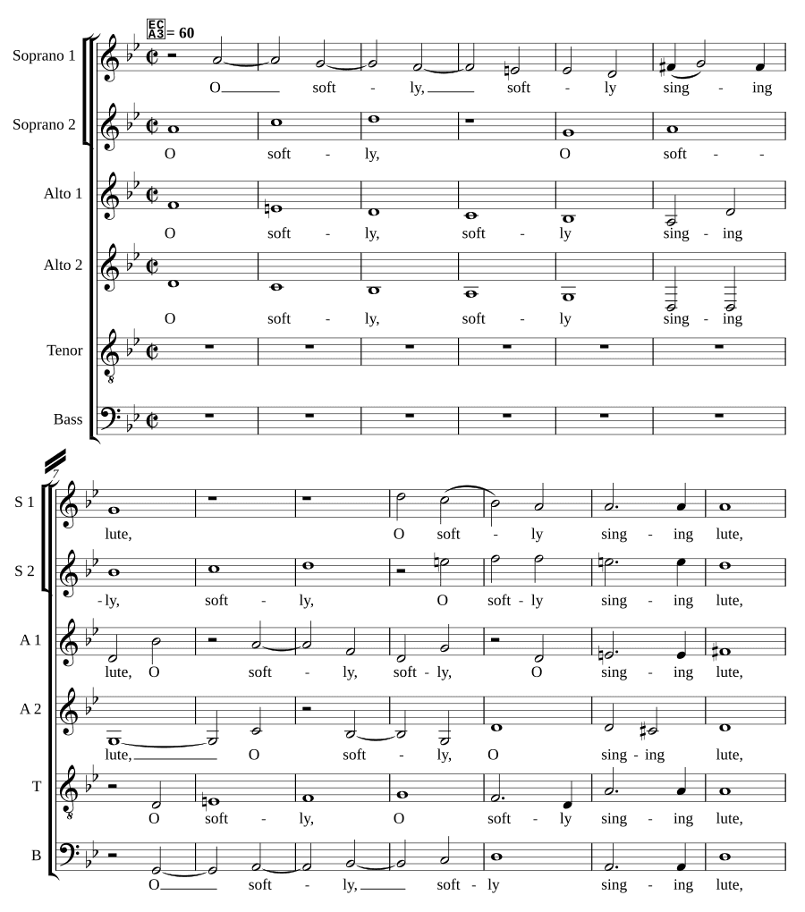 О нежно поющий лютня (O softly singing lute)