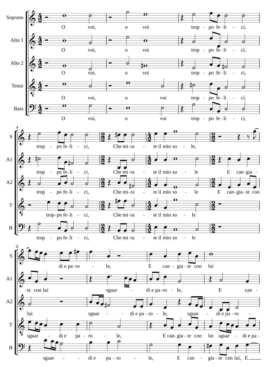 О, вы слишком счастливые (O voi troppo felici)