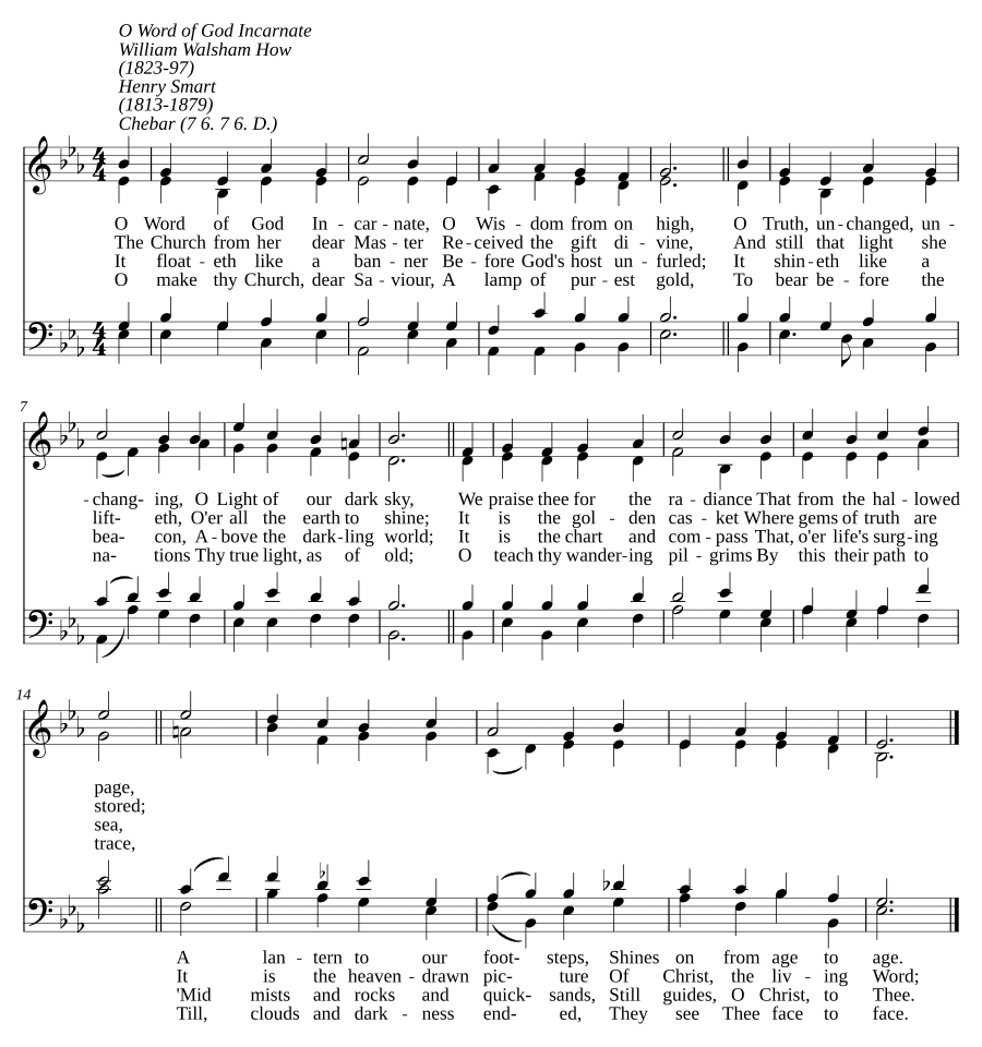 О слово Бога воплощенное (O word of God incarnate)