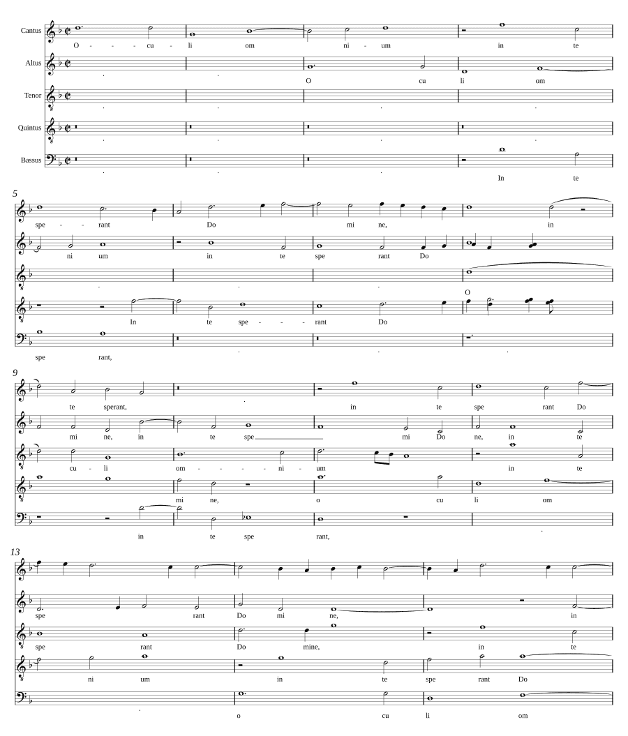 Все глаза уповают на Тебя (Oculi omnium in te sperant)