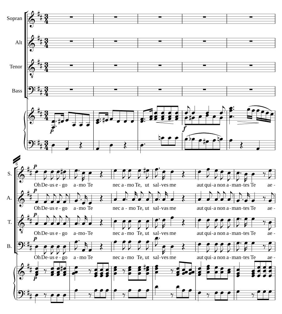 О Боже, я люблю Тебя (Oh Deus, ego amo Te)
