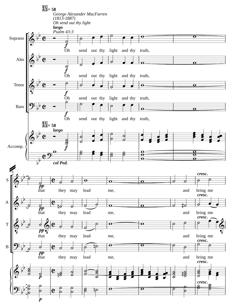 О, пошли свет Твой (Oh send out thy light)