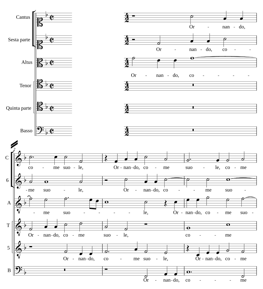 Украшая, как обычно (Ornando come suole)