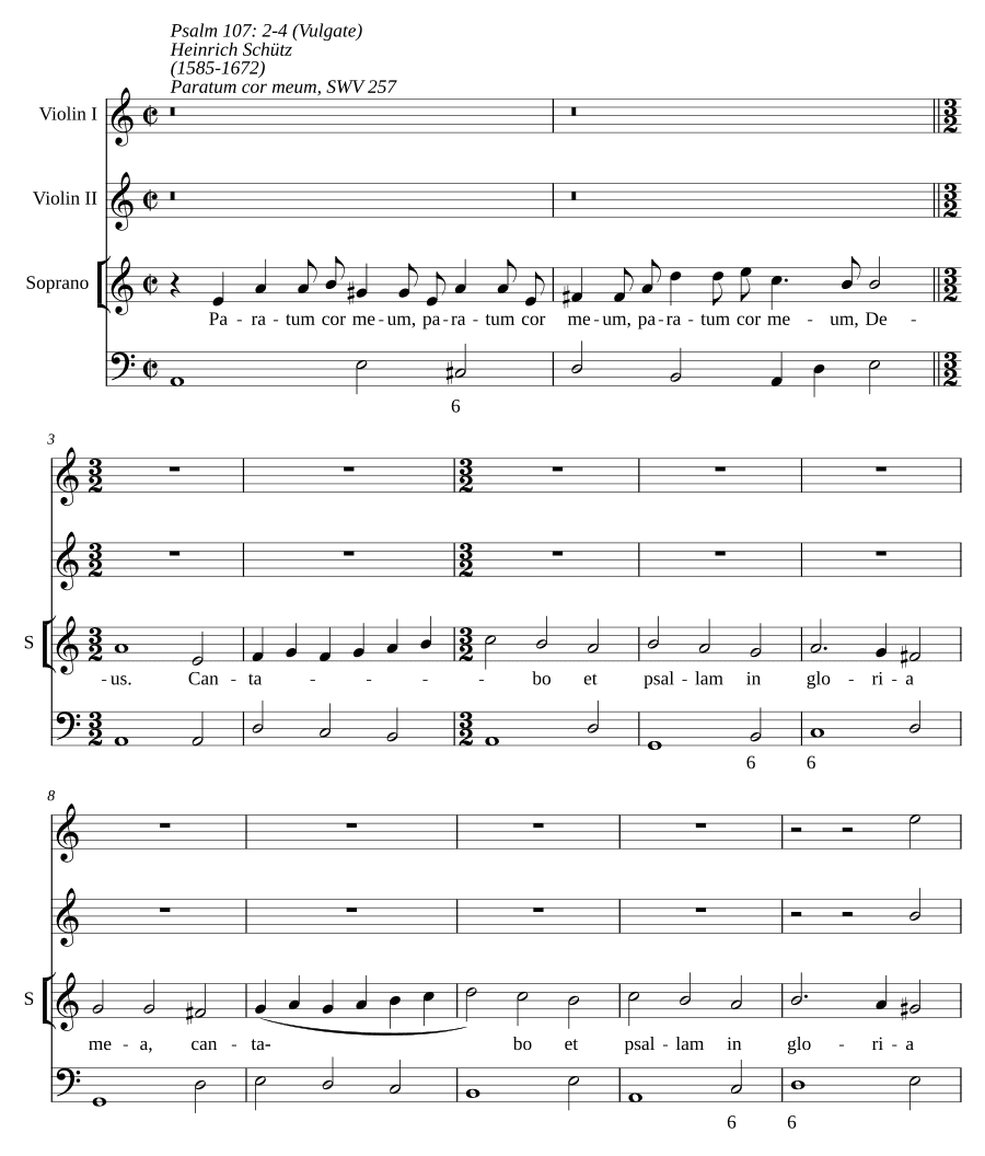 Сердце мое готово, Боже (Paratum cor meum, Deus, SWV 257)