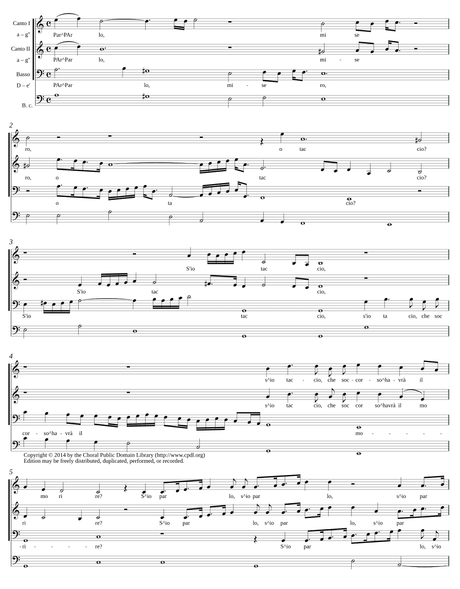 Говорю, бедный, или молчу (Parlo miser o taccio)