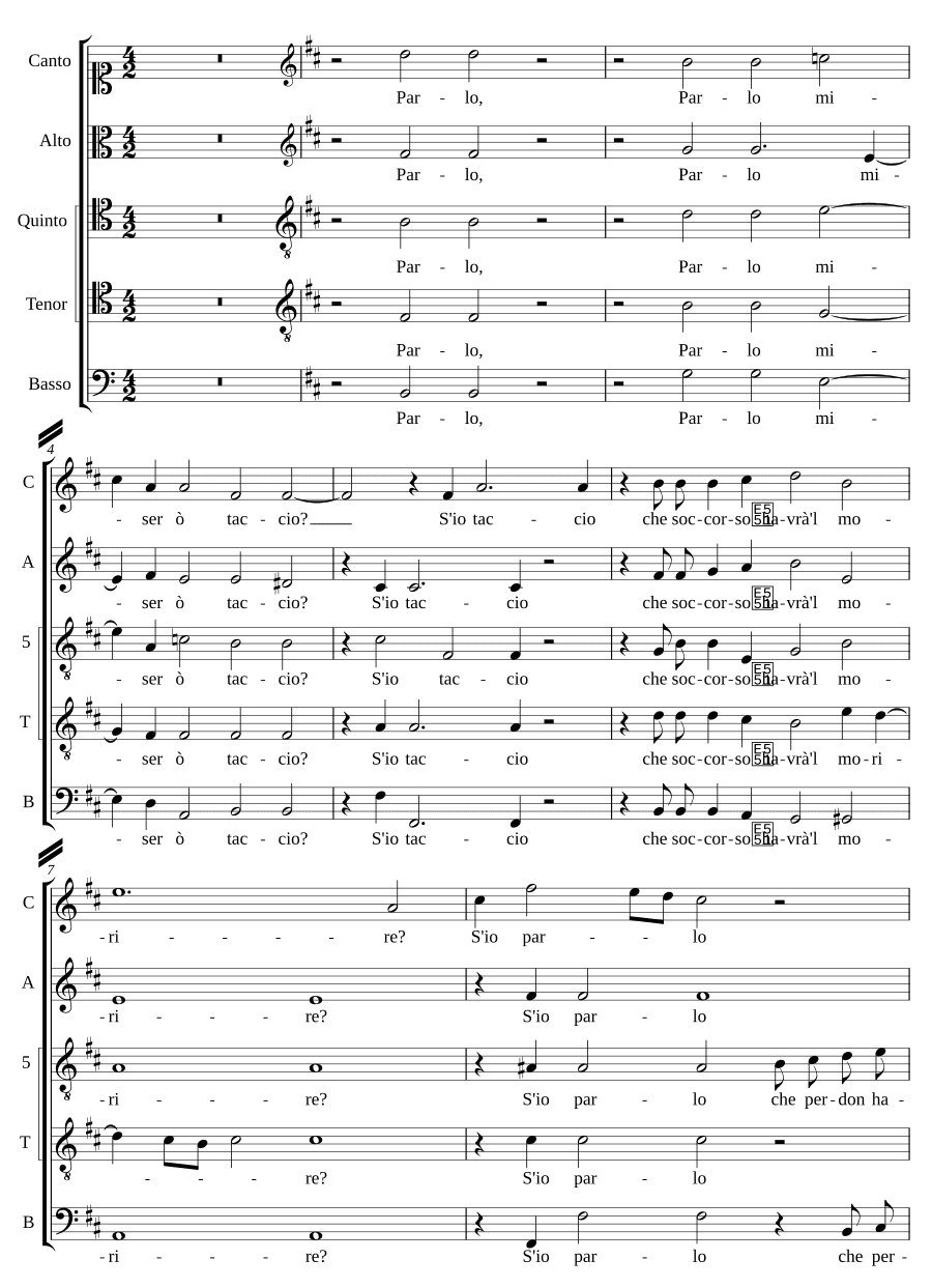 Говорю, бедный, или молчу? (Parlo miser ò taccio?)