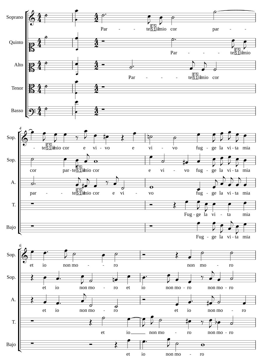 Мое сердце уходит и живу (Parte il mio core e vivo)
