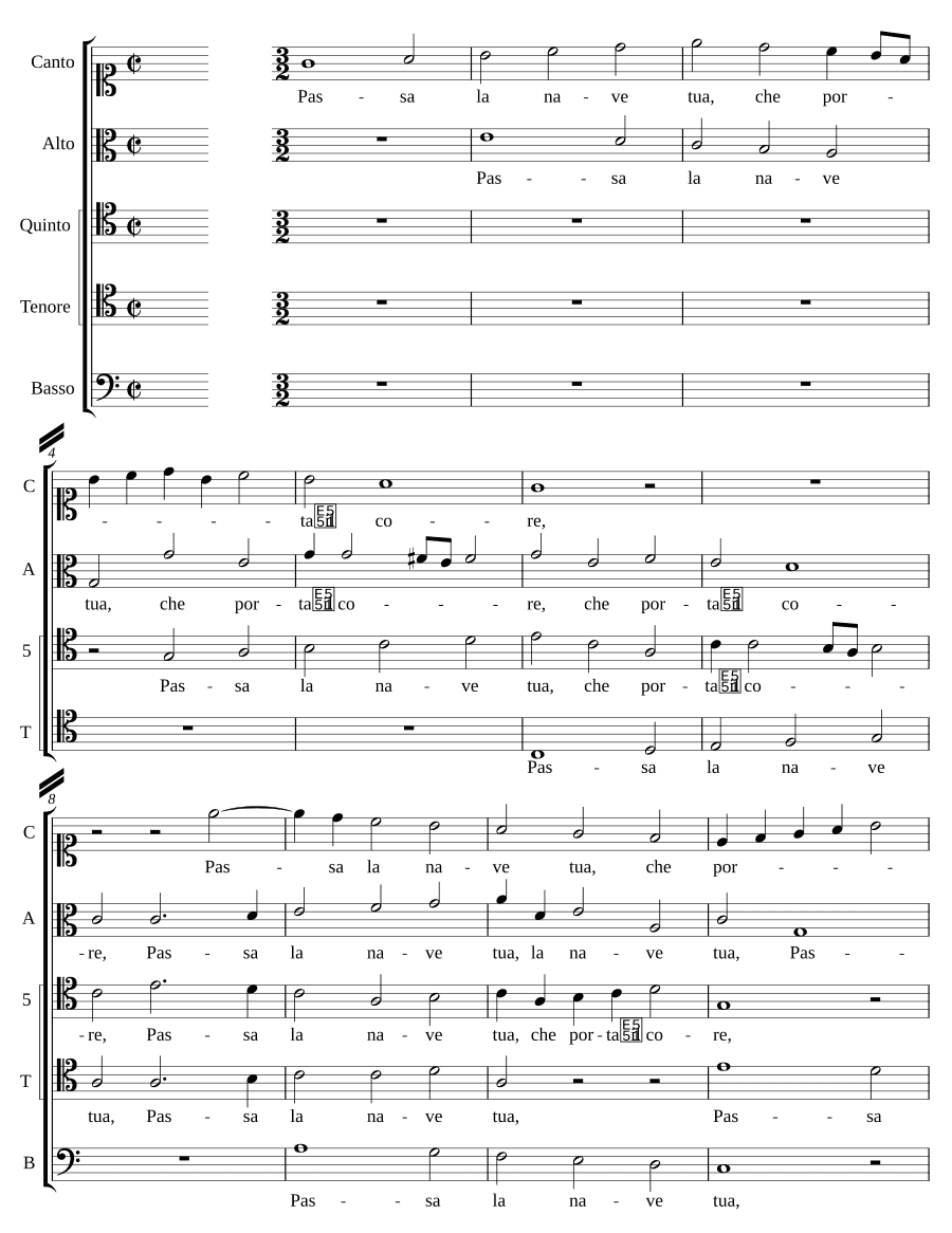 Пусть плывет твой корабль (Passa la nave tua)