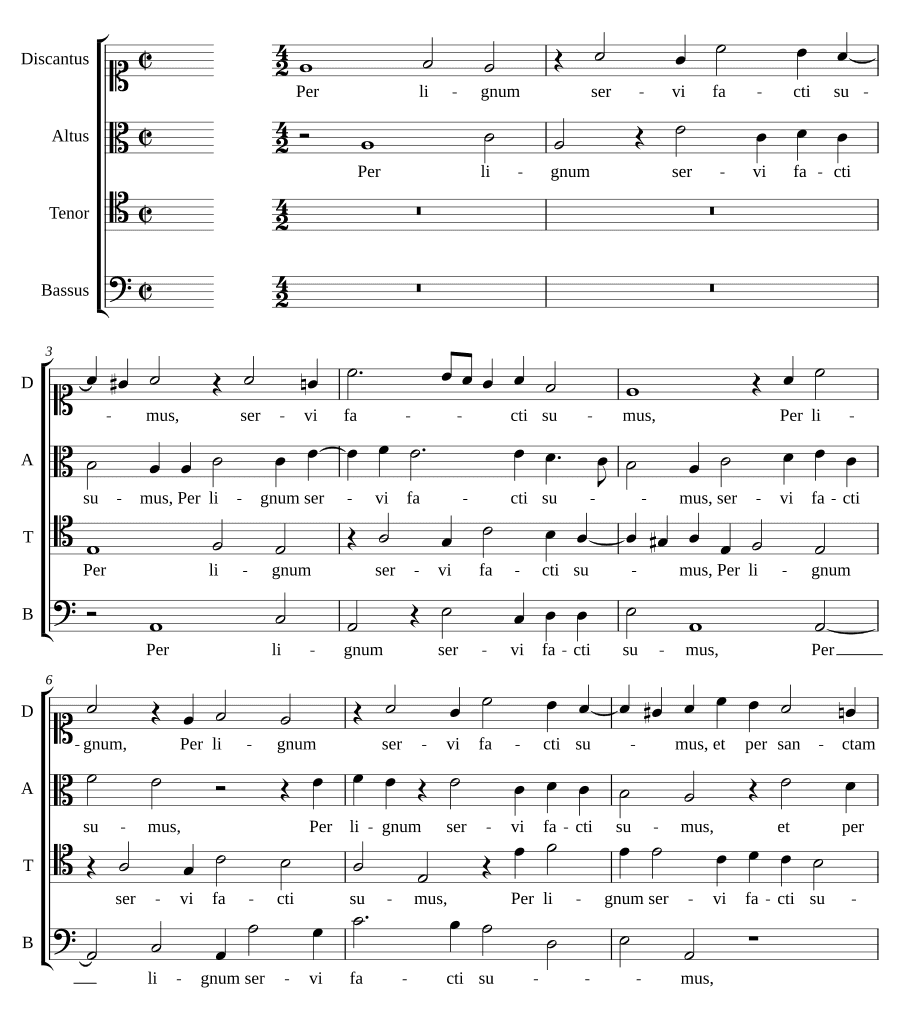 Через дерево мы стали слугами (Per lignum servi facti sumus)