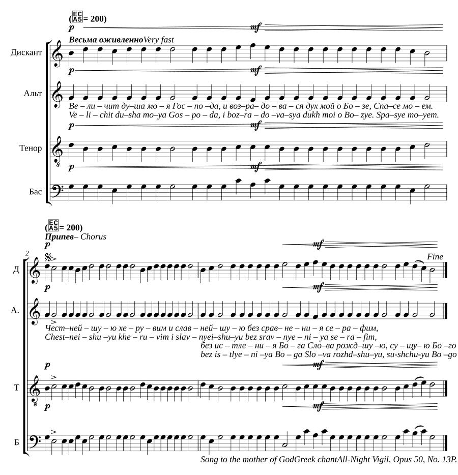 Песнь Богоматери (Pesn' Bogomateri)