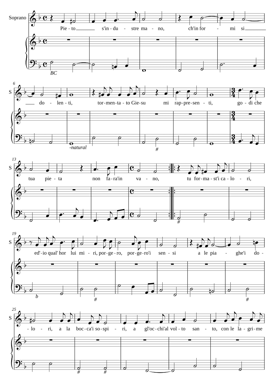 С милой усердной рукой (Pietosa industre mano)