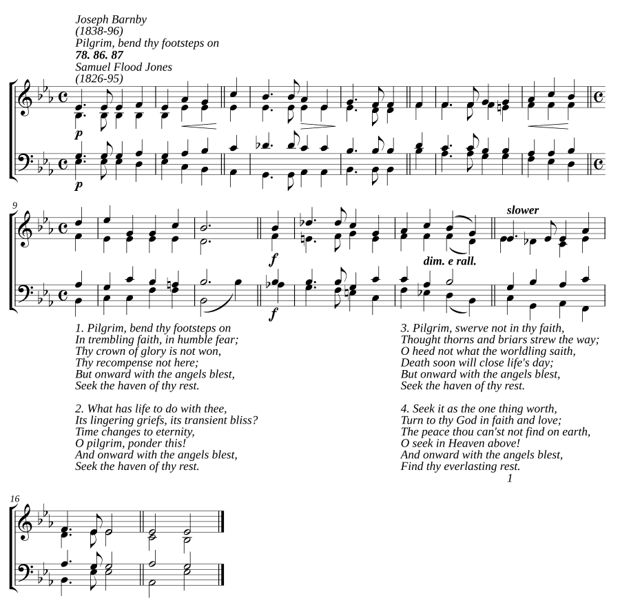 Паломник, склоняй свои шаги (Pilgrim, bend thy footsteps on)