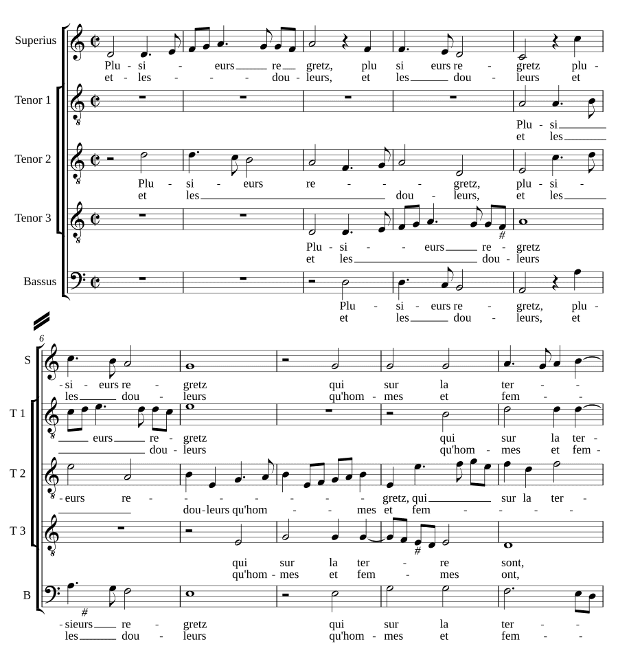 Несколько сожалений (Plusieurs regretz)