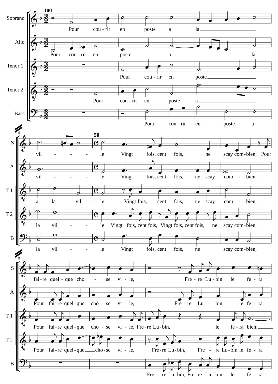 Чтобы бежать в город почтой (Pour courir en poste a la ville)