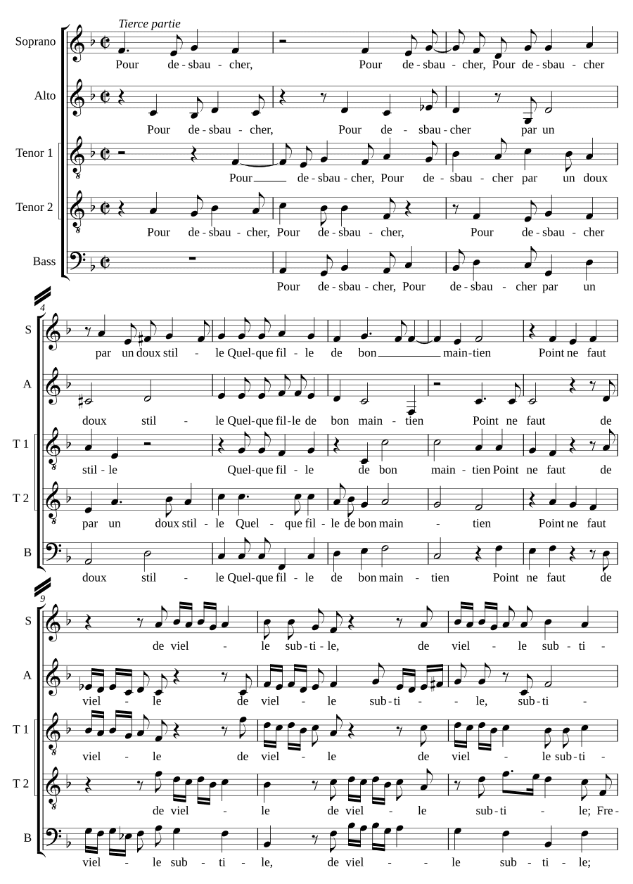 Чтобы соблазнить нежным молчанием (Pour desbaucher par un doux stille)