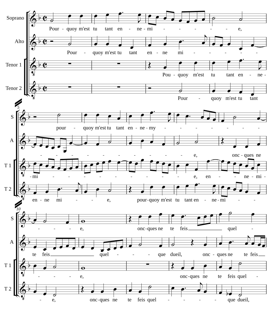 Почему ты меня (Pourquoy m'es tu)