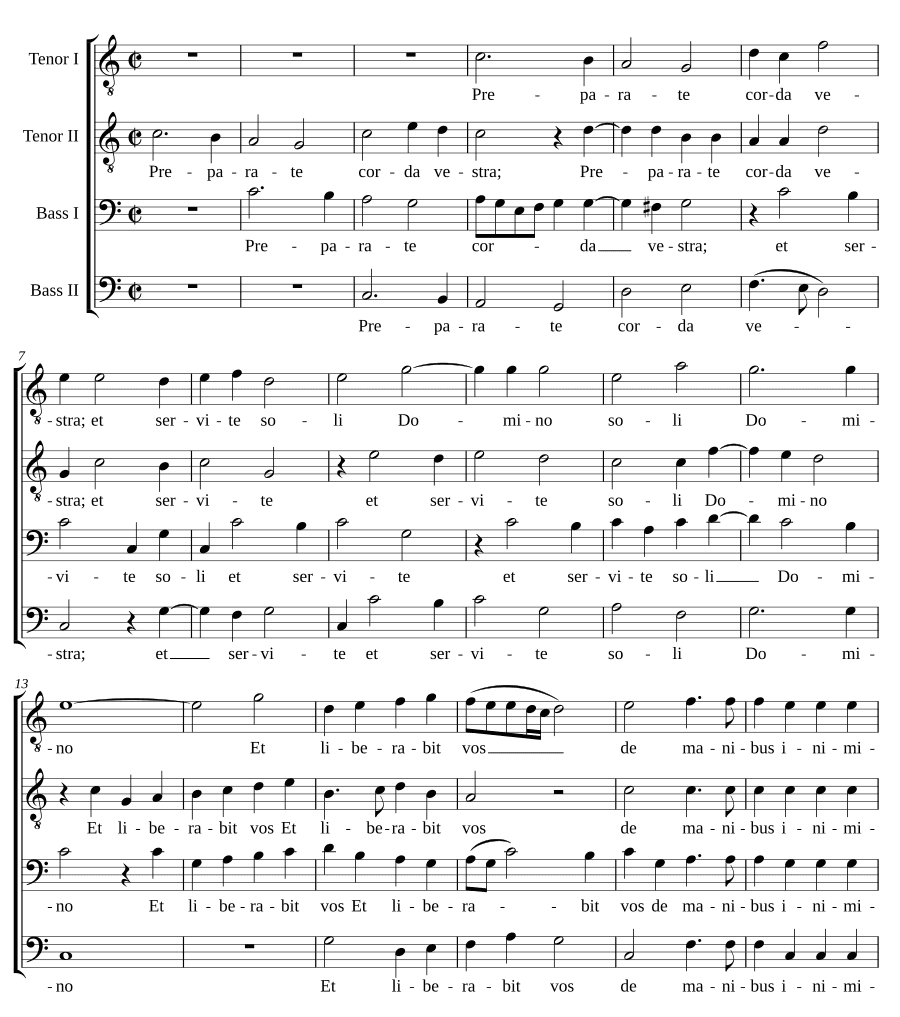 Приготовьте сердца ваши (Praeparate corda vestra).