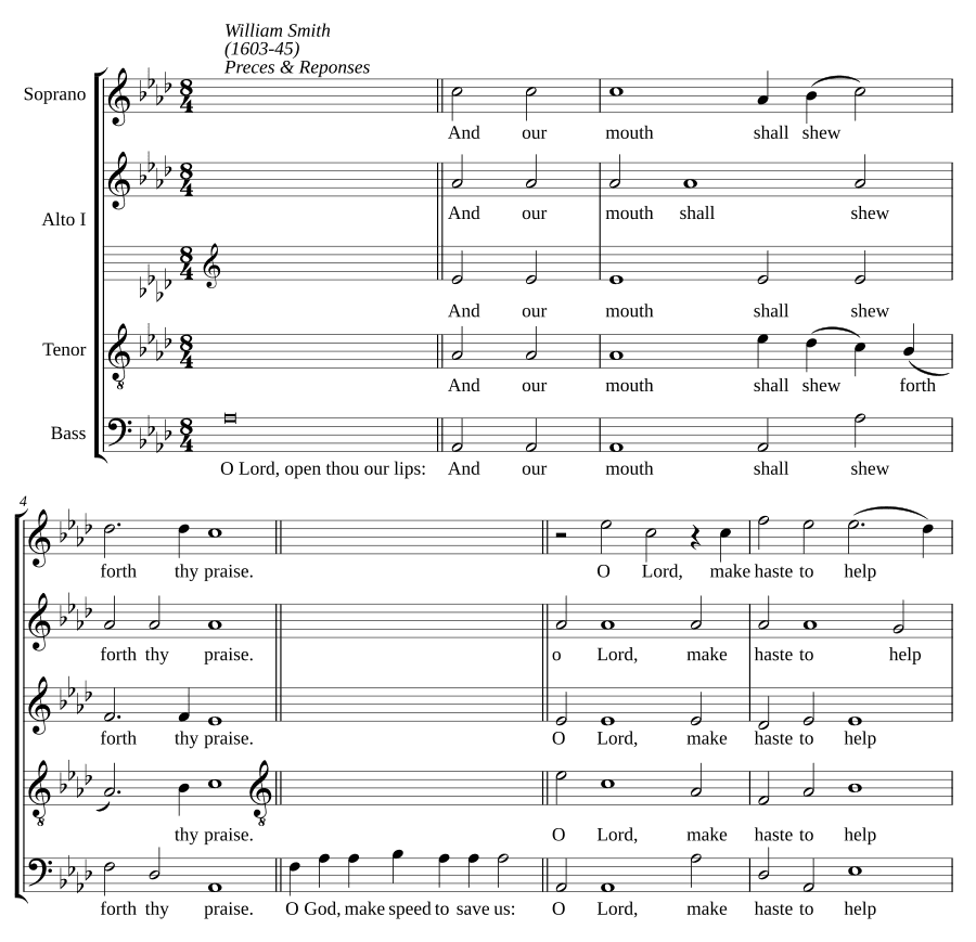 Молитвы и ответы (Preces and Responses)