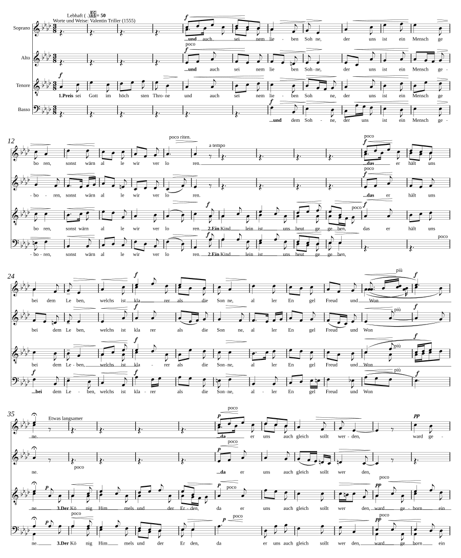 Хвала Богу на высочайшем престоле (Preis sei Gott im höchsten Throne)