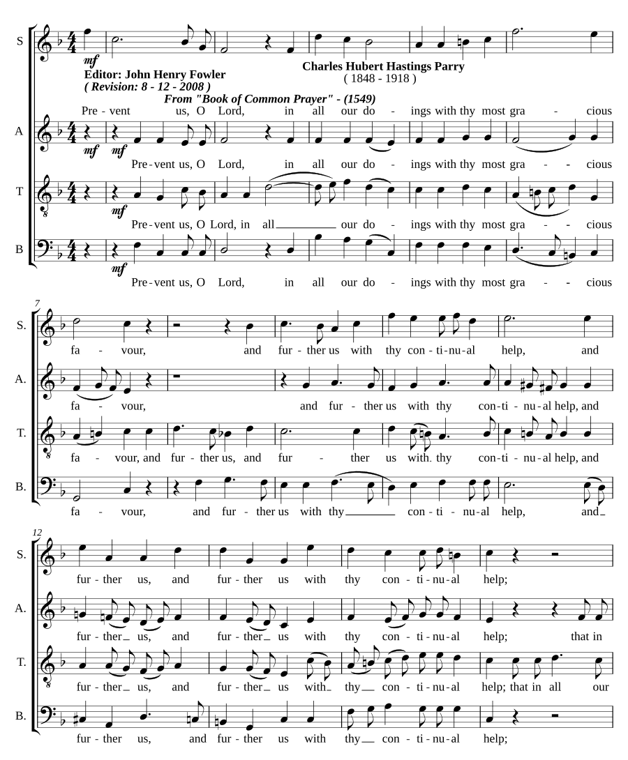 Предупреди нас, Господи (Prevent us, O Lord)