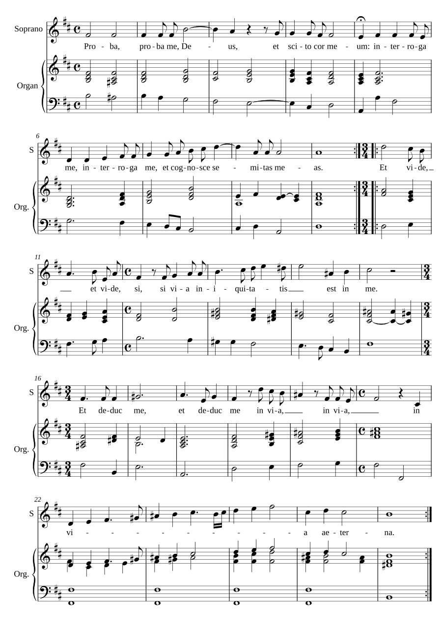 Испытай меня, Боже (Proba me Deus)