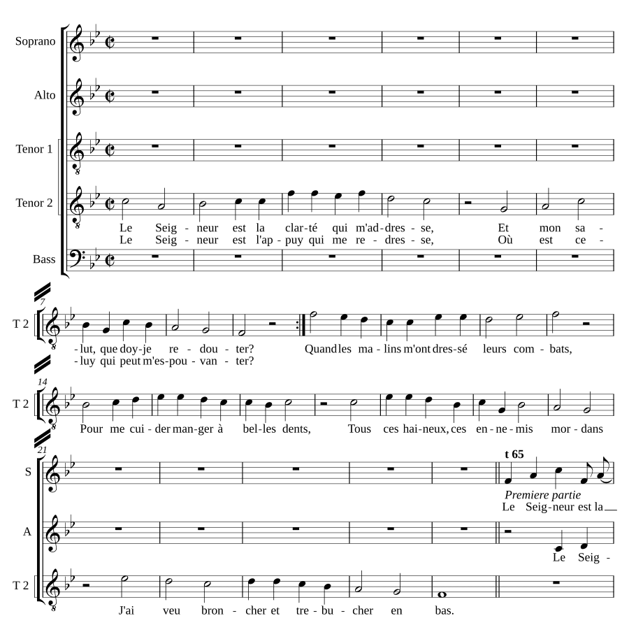 Псалом 27 — Господь — свет мой (Pseaume 27 - Le Seigneur est la clarté)