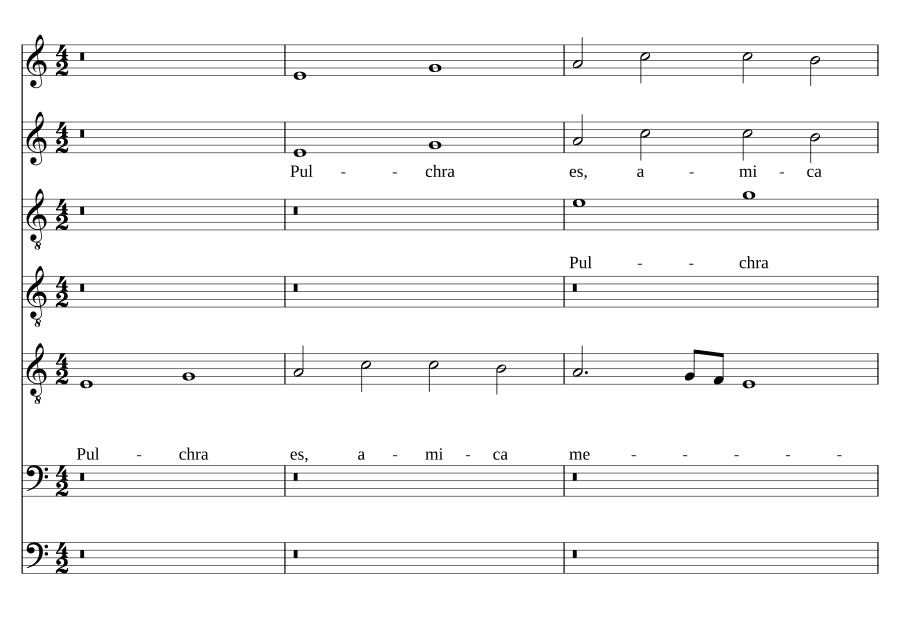 Ты прекрасна, подруга моя (Pulchra es amica mea)