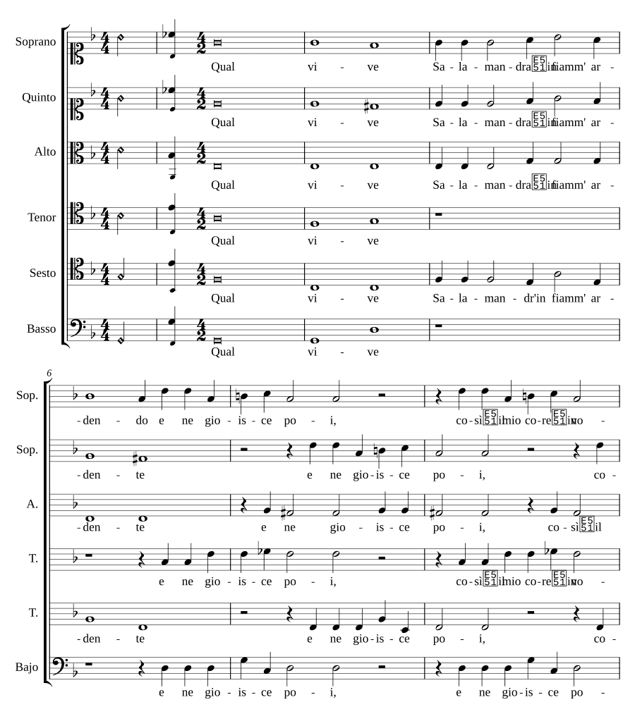 Как живёт саламандра в пылающем огне (Qual vive Salamandra in fiamma ardente)