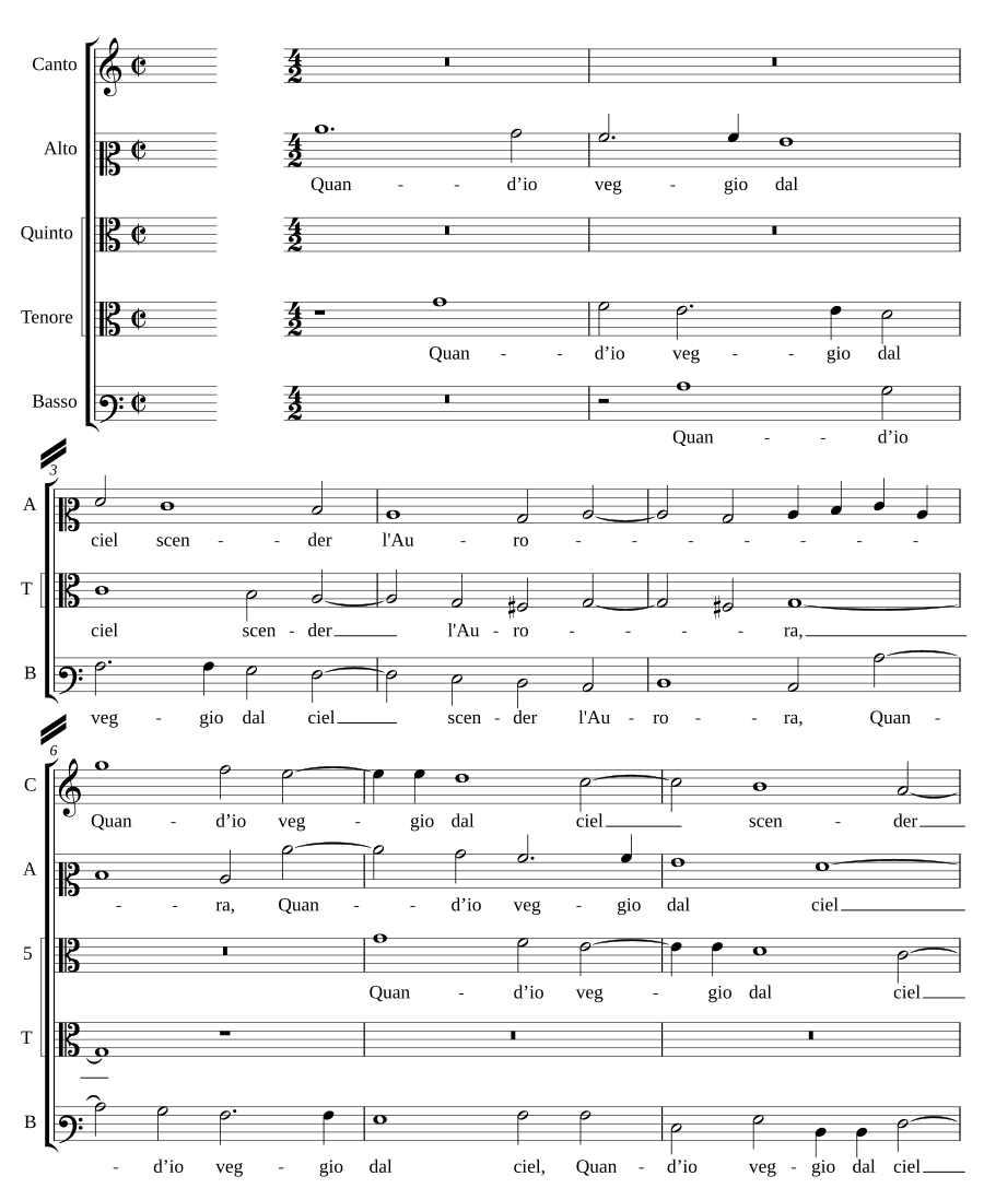 Когда я вижу с неба (Quand'io veggio dal ciel)