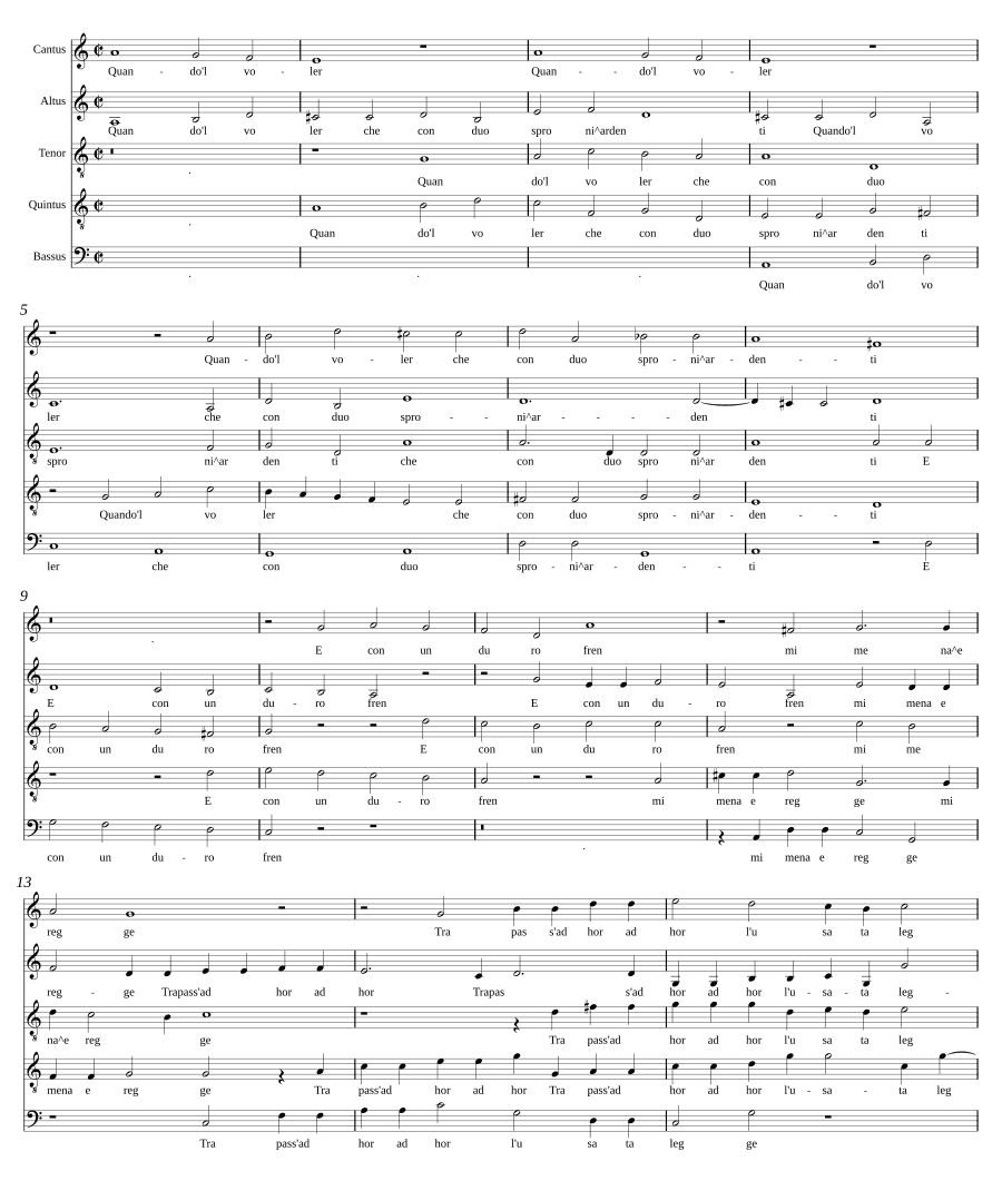 Когда желанье (Quando 'l voler)