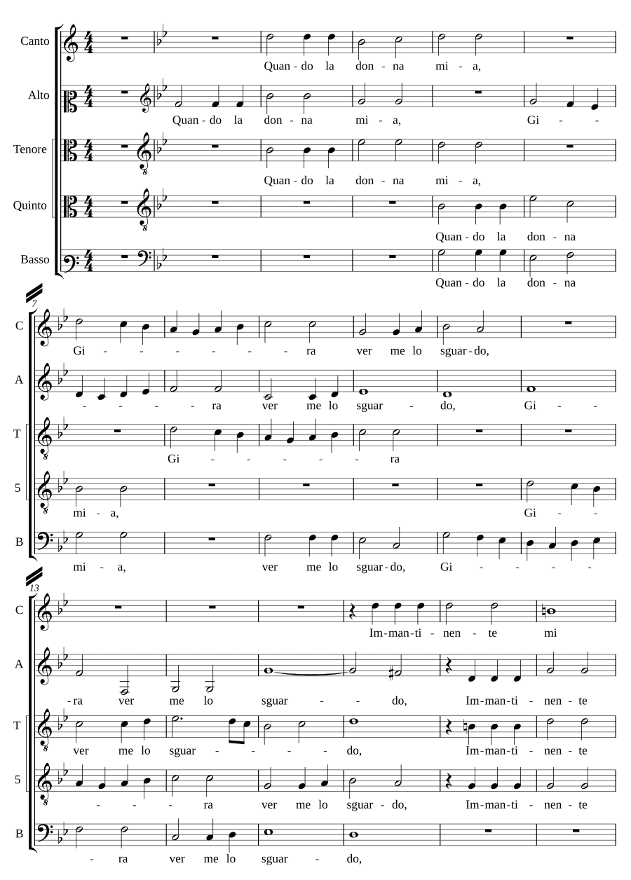 Когда моя дама (Quando la donna mia)