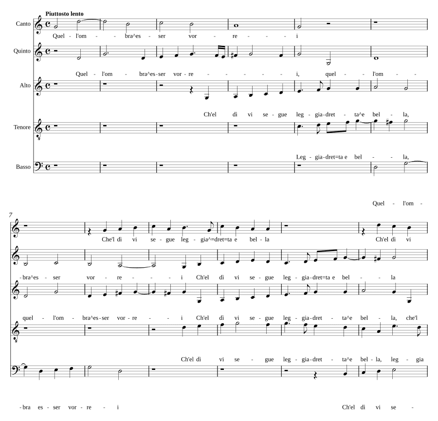 Тень, которой я хотел бы быть (Quell'ombra esser vorrei)