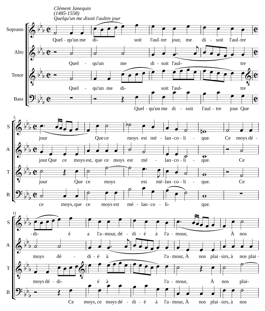 Кто-то говорил мне на днях (Quelqu'un me disoit l'aultre jour)