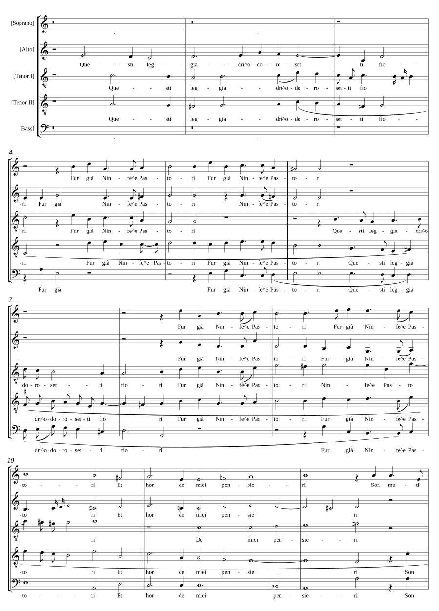 Эти изящные душистые цветы (Questi leggiadri odorosetti fiori)