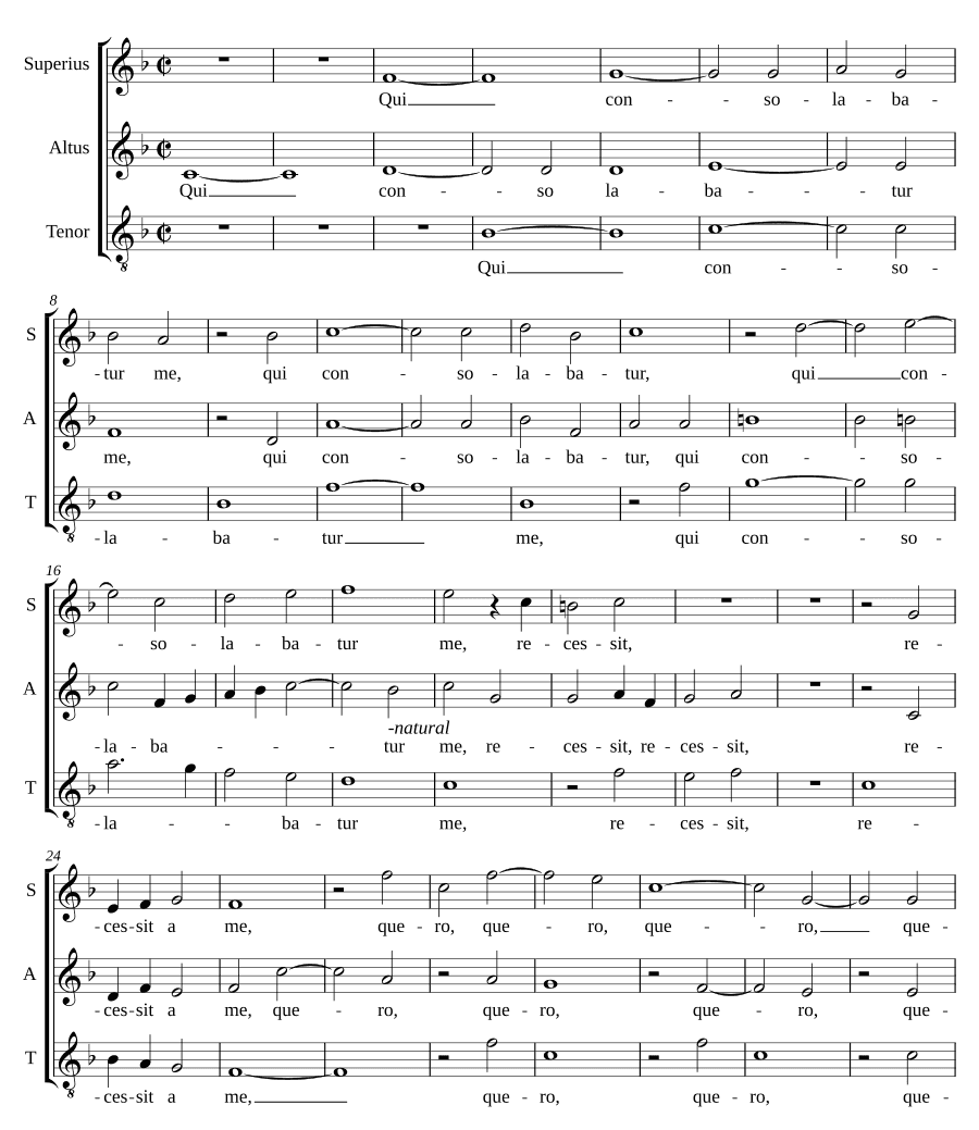Здесь утешал меня (Qui consolabatur me)