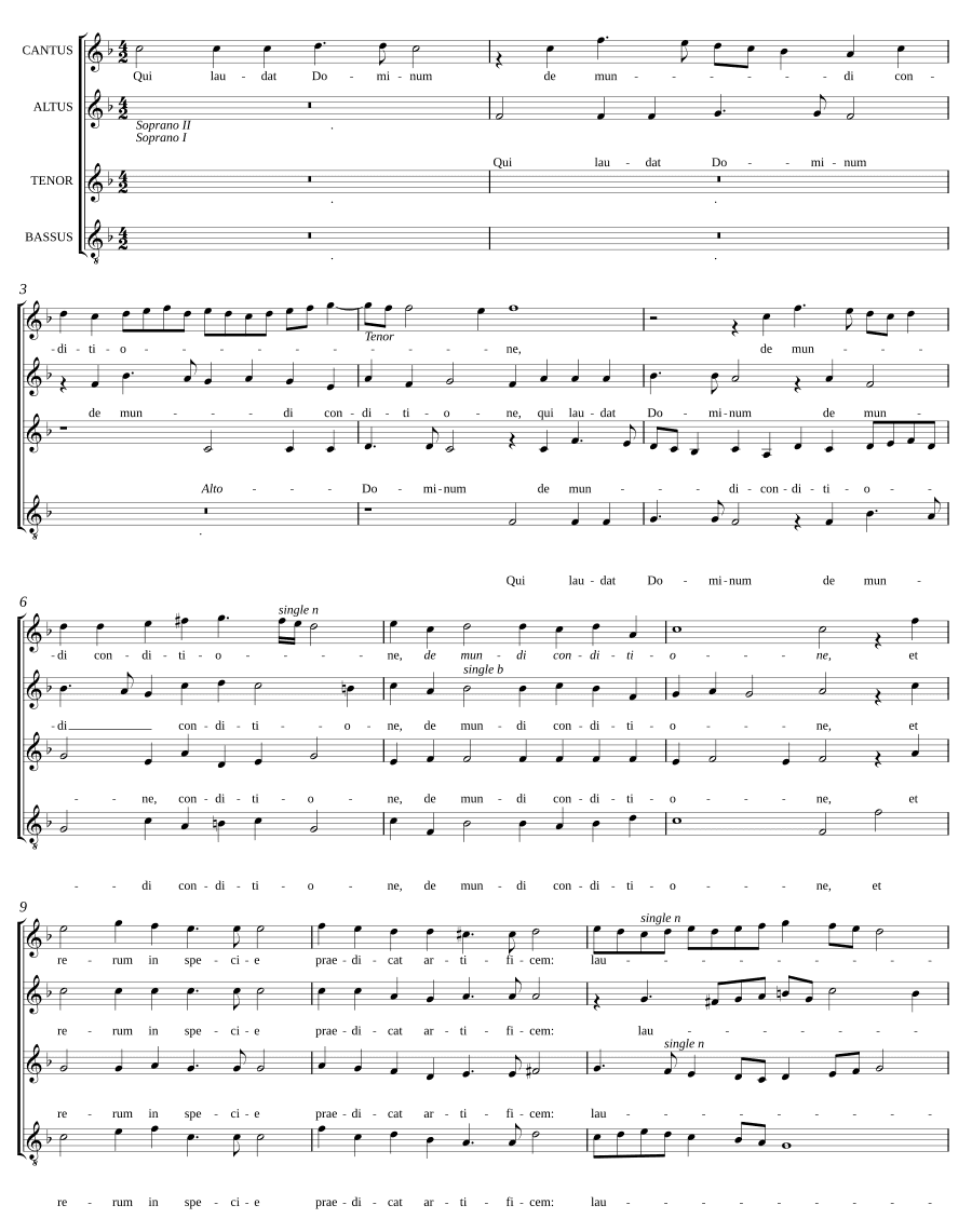 Тот, кто славит Господа (Qui laudat Dominum)