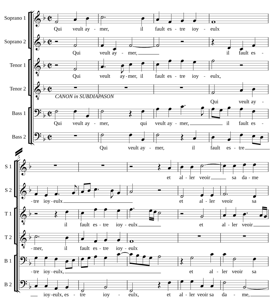 Кто хочет любить (Qui veult aymer)
