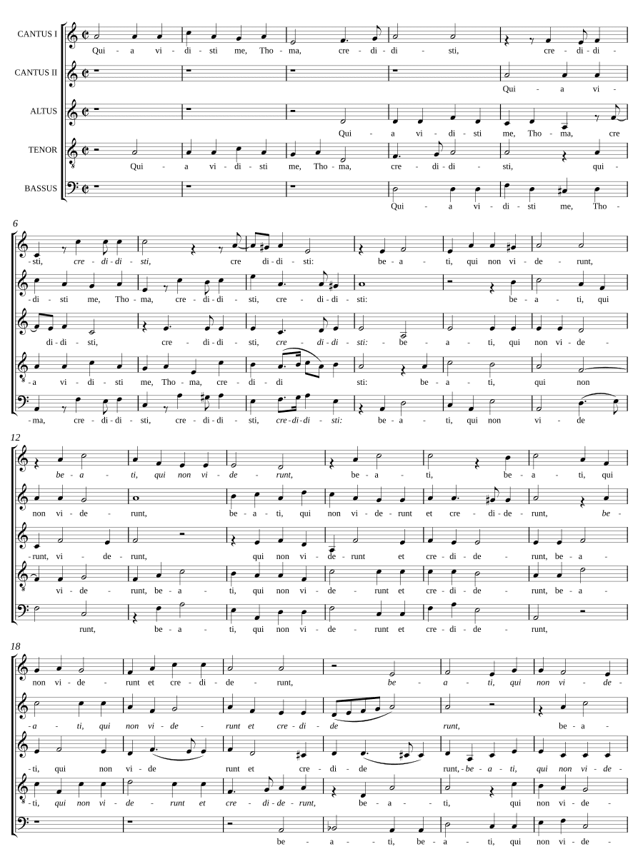 Потому что ты видел меня (Quia vidisti me)