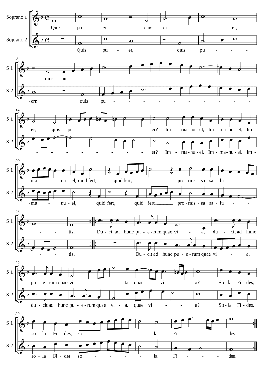Кто есть Младенец Иммануил (Quis puer Immanuel)