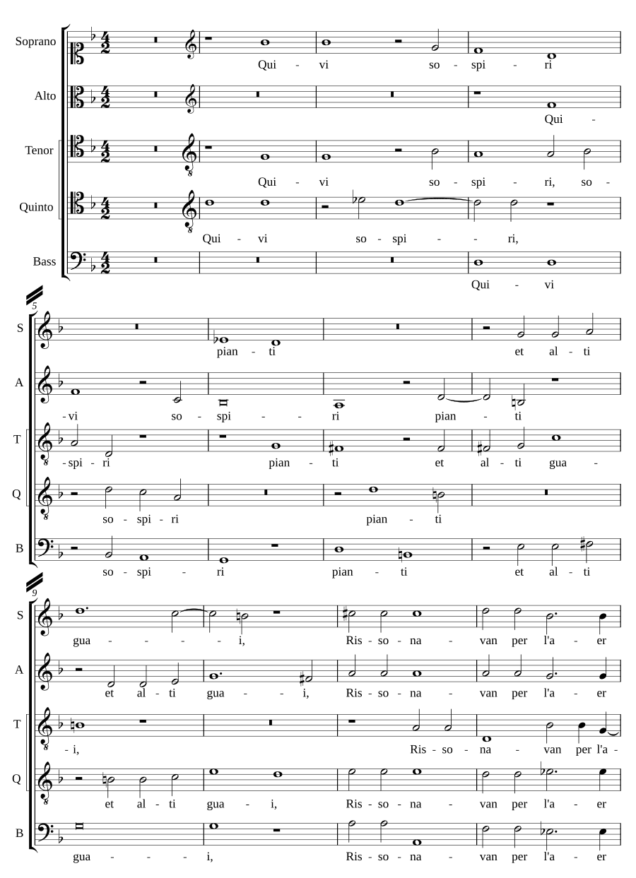Там вздохи и плачи (Quivi sospiri pianti)