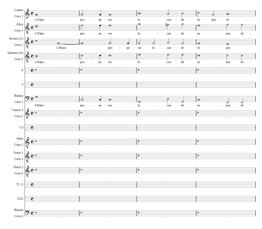 Куда спешишь, красноречивый, на 10 голосов (Quo properas facunde a 10)