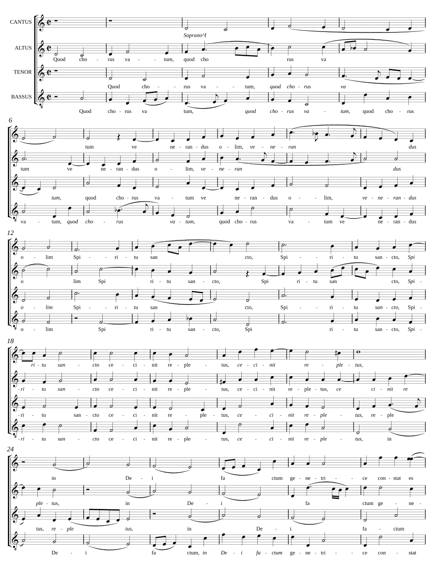 Что поют хоры пророков (Quod chorus vatum)