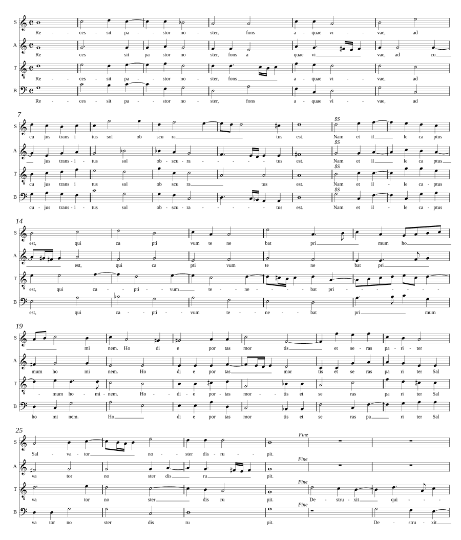 Пастырь наш ушёл (Recessit Pastor noster)